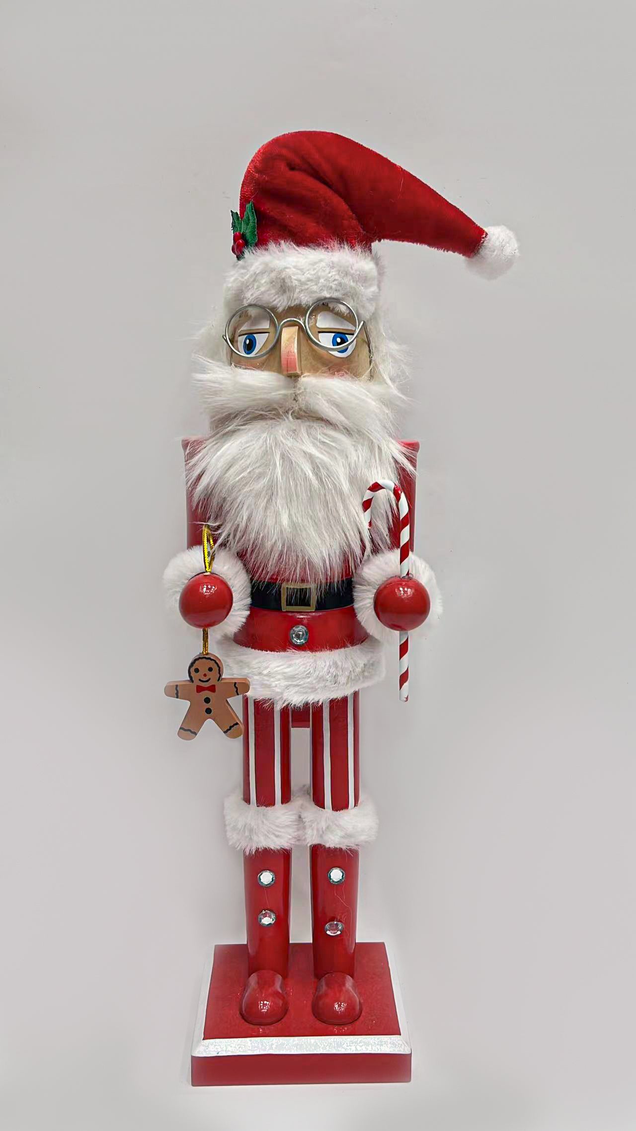 Wooden Festive Santa Nutcracker Wizardi F07M6-6