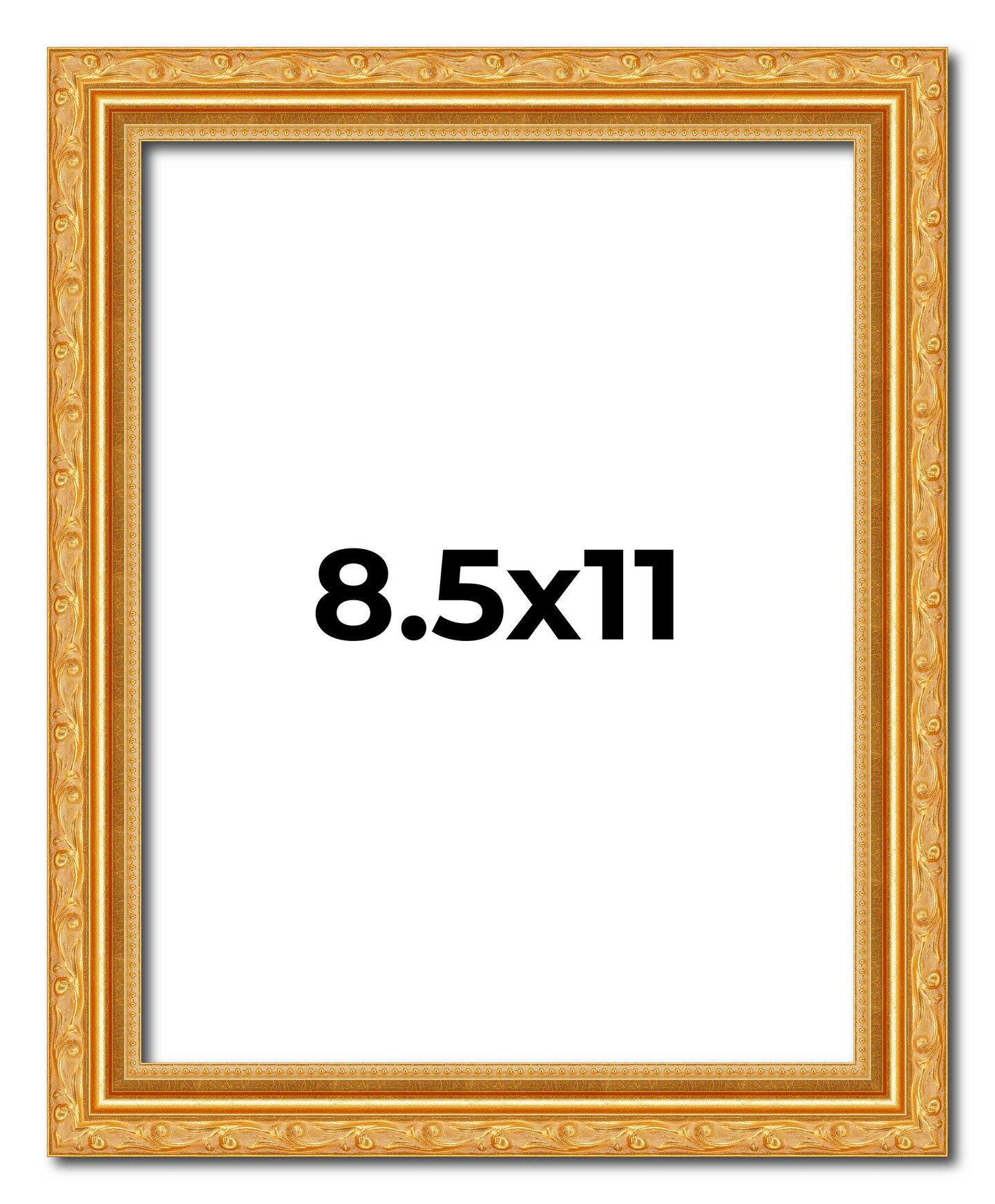 8.5x11 Museum-Quality Picture Frame with UV-Resistant Acrylic & Acid-Free Backing, Available in 4 Finishes - Gold, Silver, Bronze, and Black