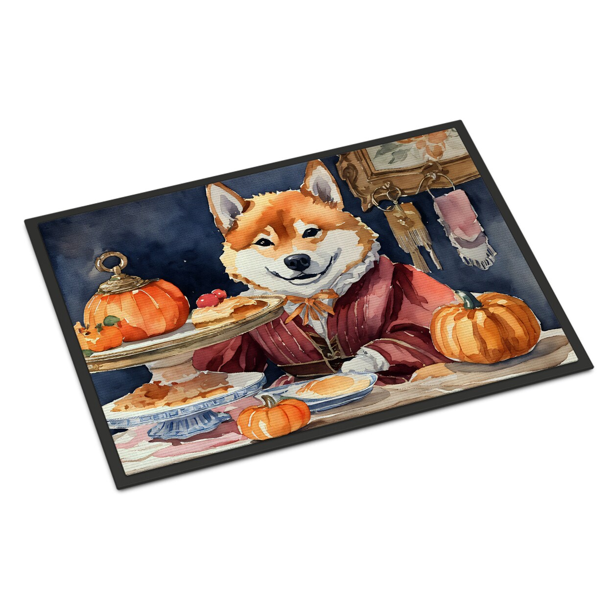 Shiba Inu Fall Kitchen Pumpkins Indoor Or Outdoor Mat 24X36