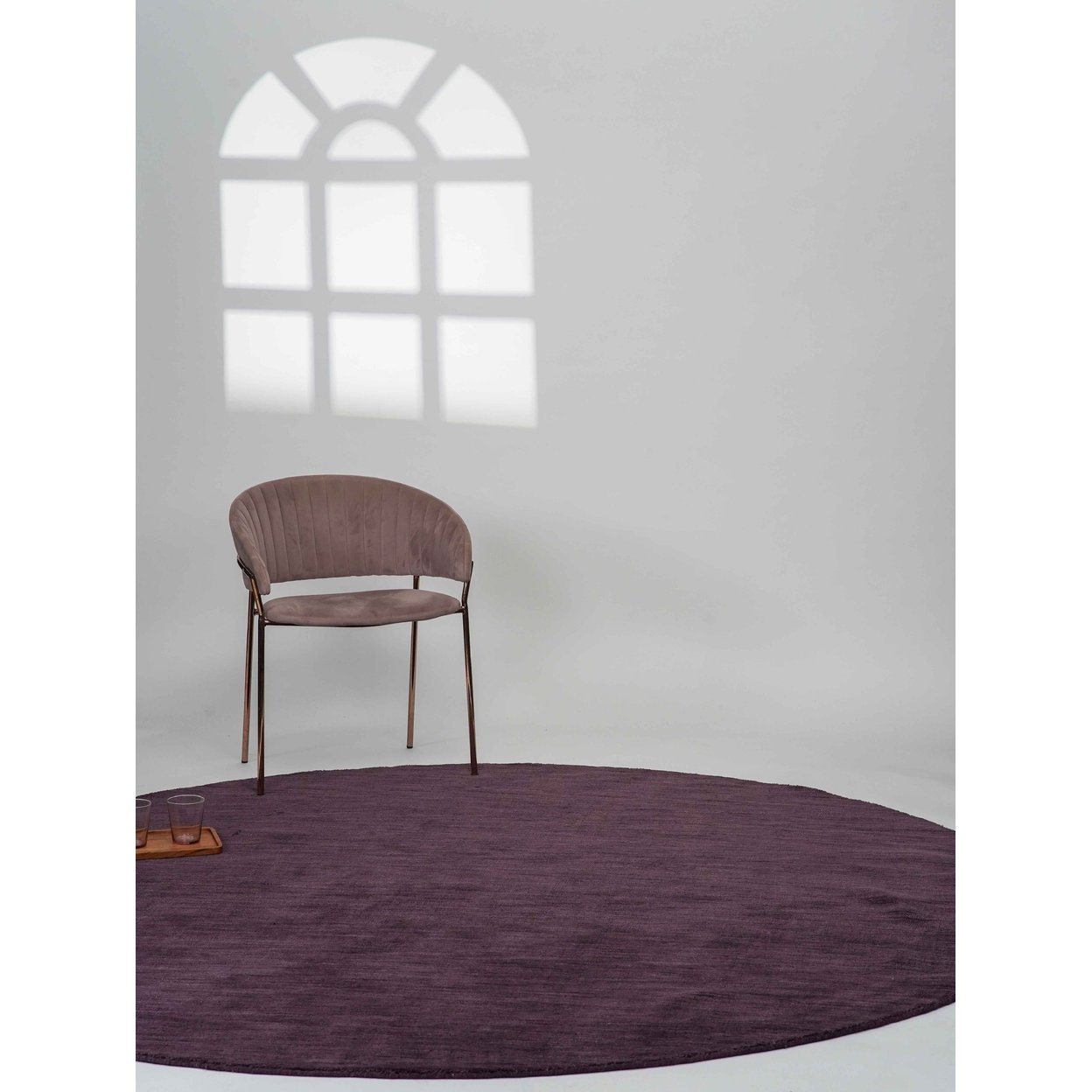 Rugsotic Hand Knotted Wool Area Rug Solid Purple L00111 8X10 Soft Texture