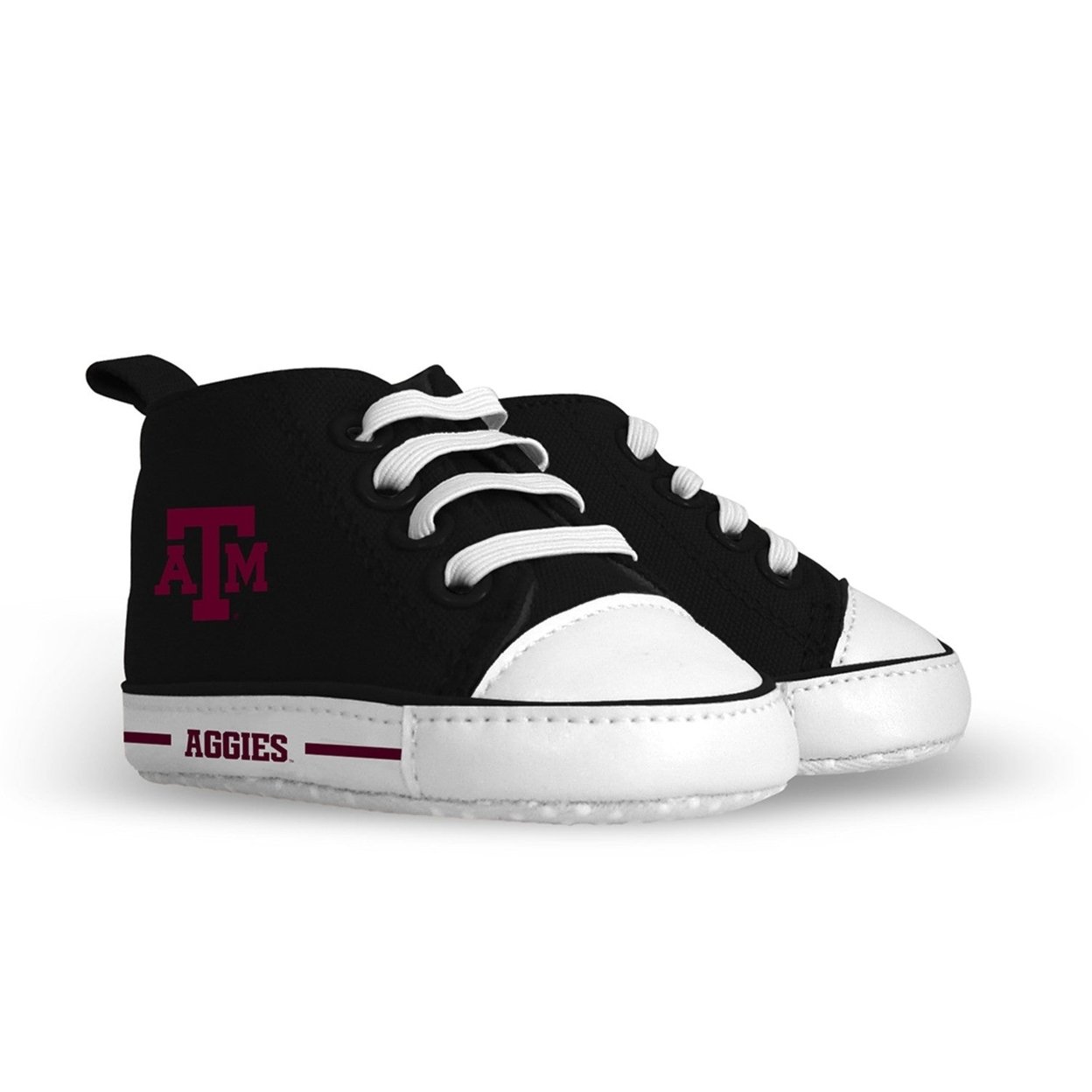 Texas Aandm Aggies Baby Shoes Unisex High Top Pre-Walkers Soft Fabric Grippers