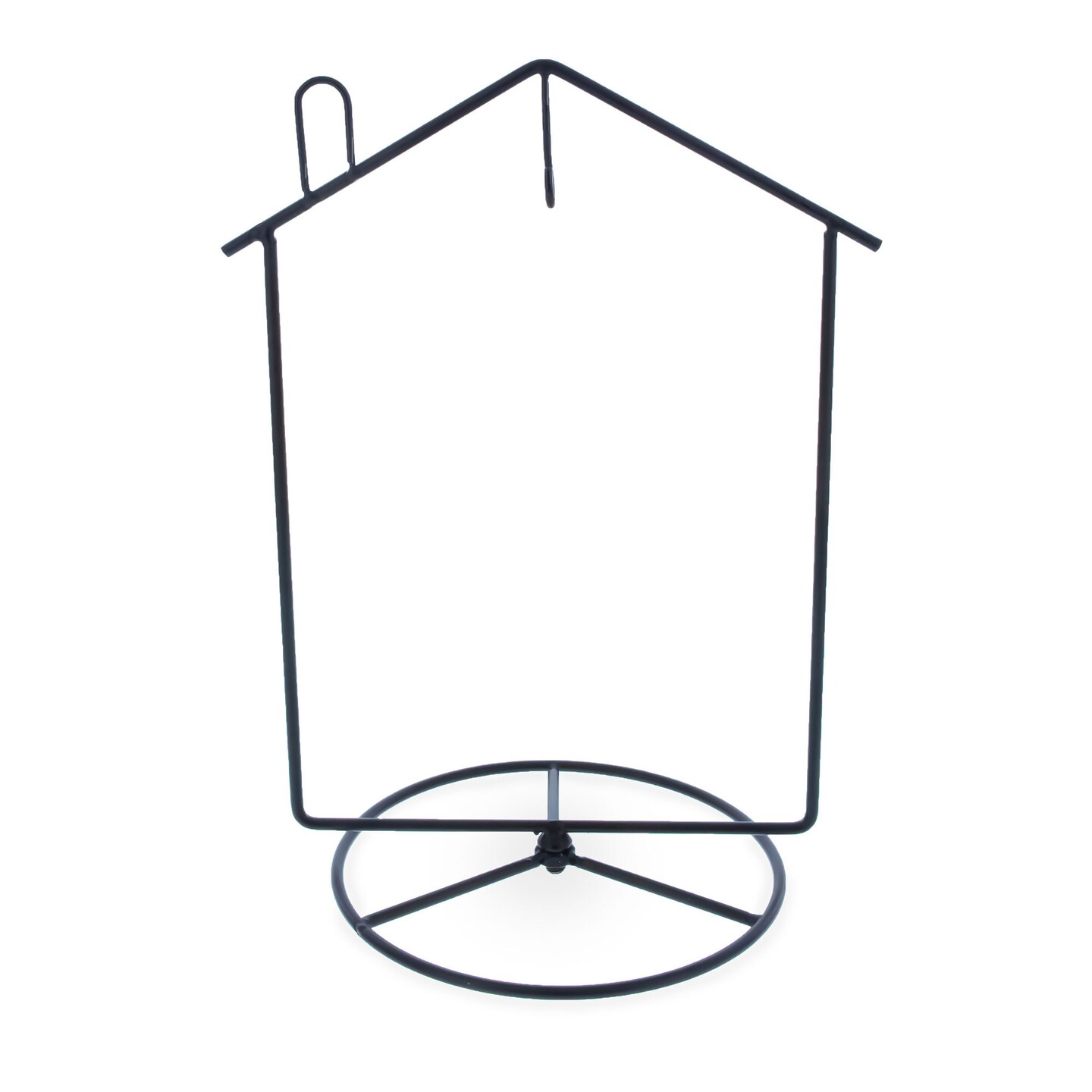 Black House-Shaped Picture Frame and Ornament Stand