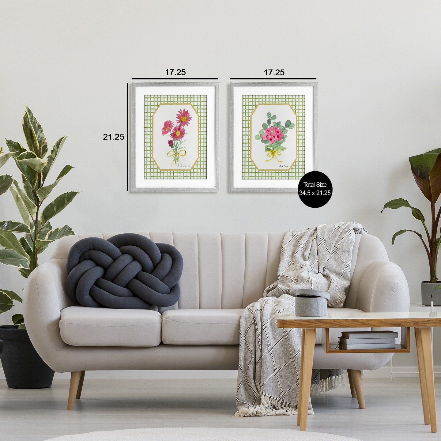 Stupell Industries Cottage Botanical Story 2pc Framed Print Under Glass Set, design by Lee Ann Sanders
