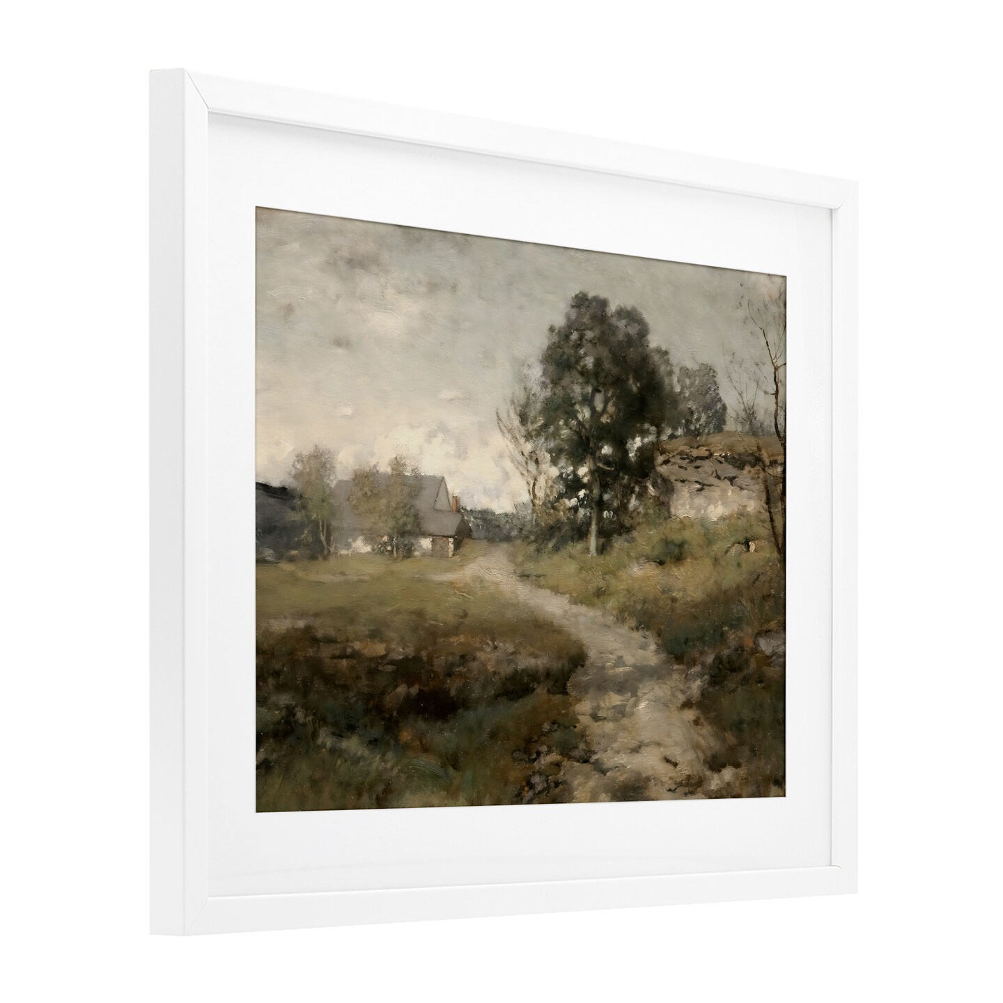 Stupell Industries Vintage Farmhouse Scenic Landscape Framed Print Under Glass, design by Riley B