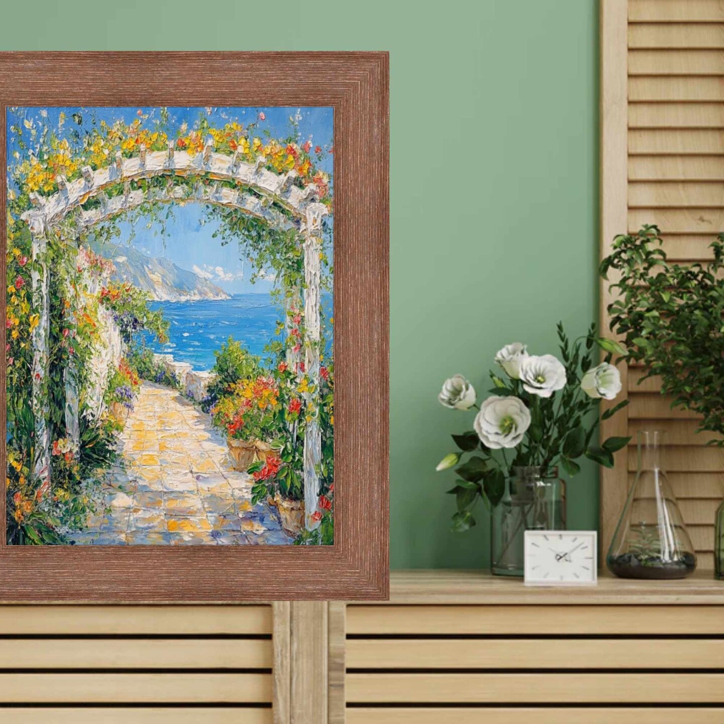 Rust Brown Grain Barnwood Picture Frame 40x40 frame