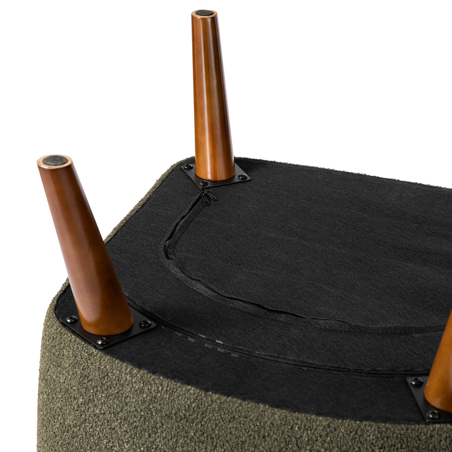 32.75"H Upholstered Tufted Accent Chair with Rubber Wood Legs