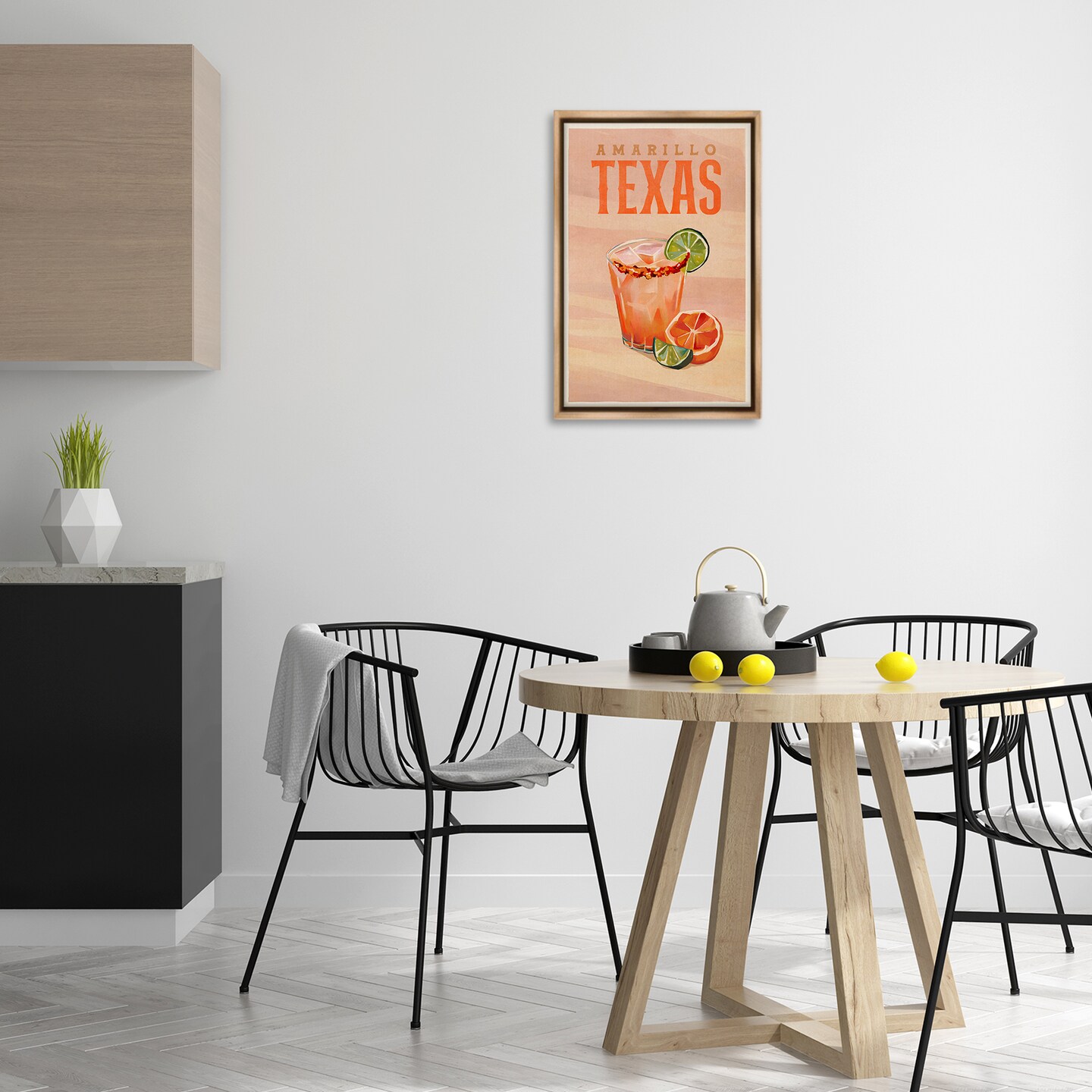 Stupell Industries Amarillo Texas Cocktail Framed Floater Canvas Wall Art Design by The Whiskey Ginger