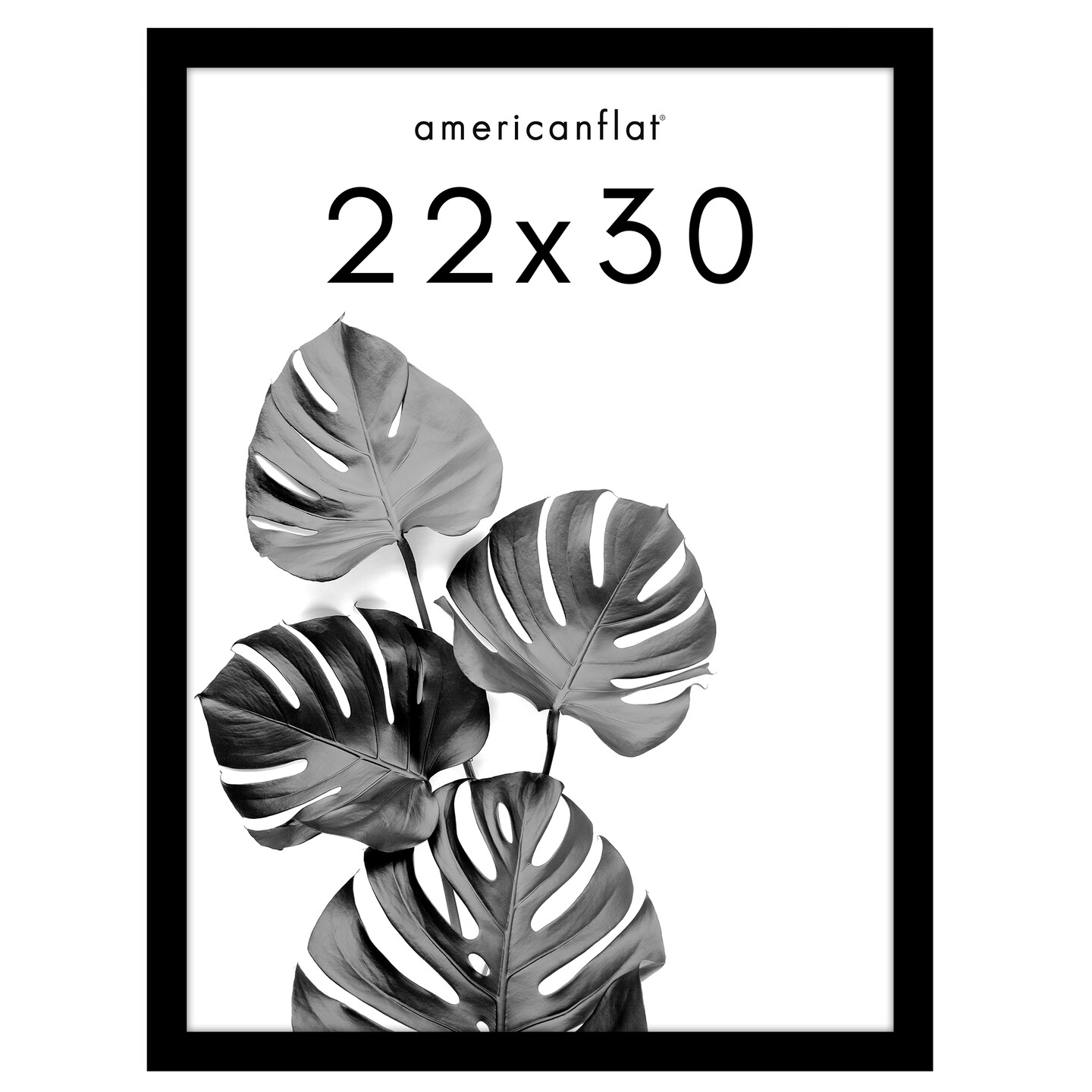 Americanflat Gallery Poster Frame - Wooden Picture Frame for Wall Art - Plexiglass Cover - Hanging Hardware for Horizontal or Vertical Display