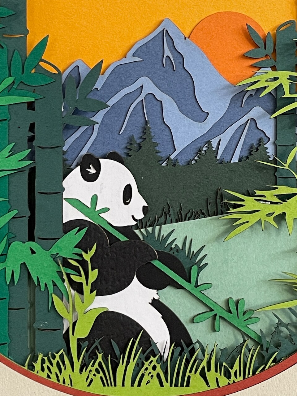 Panda in bamboo, layered paper cut | MakerPlace by Michaels