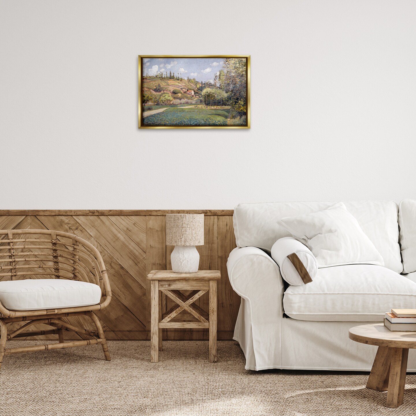 Stupell Industries Rolling Green Hillside Framed Floater Canvas Wall Art Design by CAD Designs