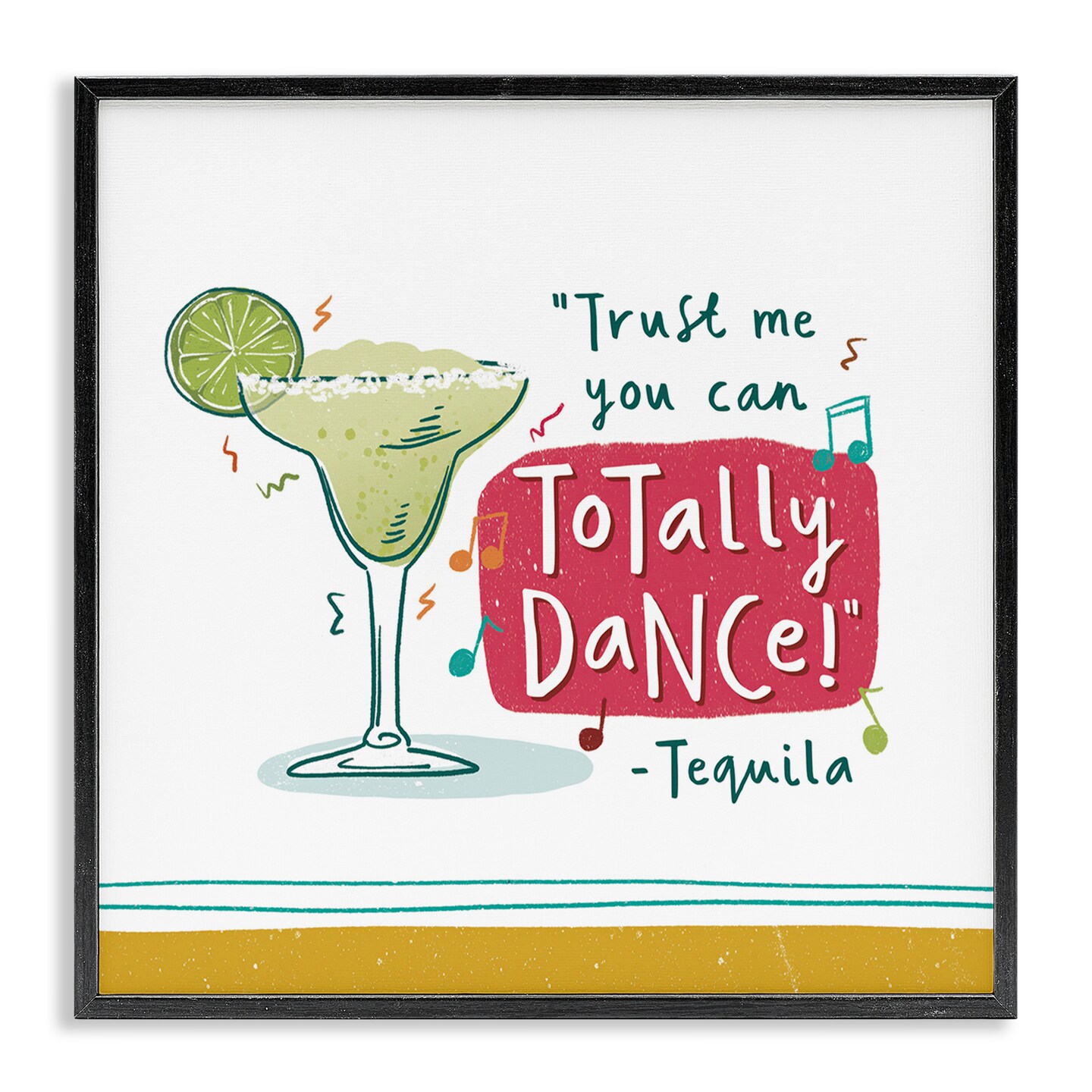 Stupell Industries Funny Tequila Phrase Framed Giclee Wall Art Design by Courtney Morgenstern