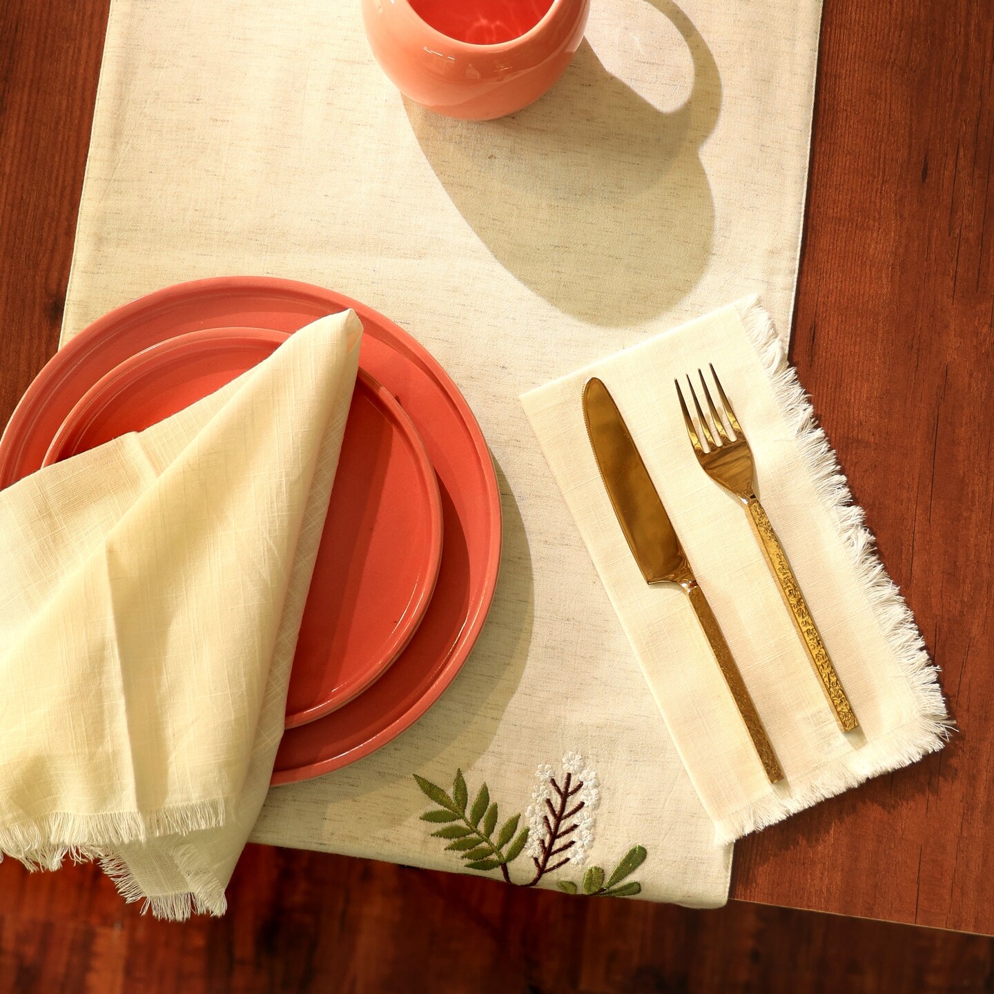 Premium 100% Cotton Napkin Cloth – Set of 4 Reusable, Soft & Durable Napkin Cloth for Dining Table & Special Occasions