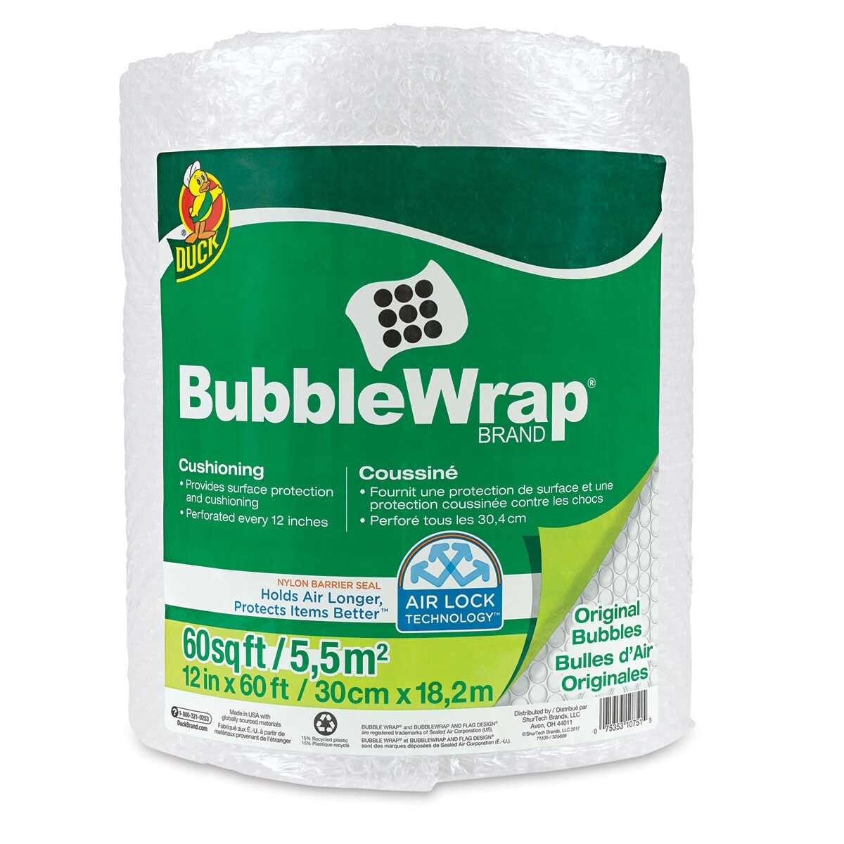 ShurTech Duck Bubble Wrap - 12&#x22; x 60 ft