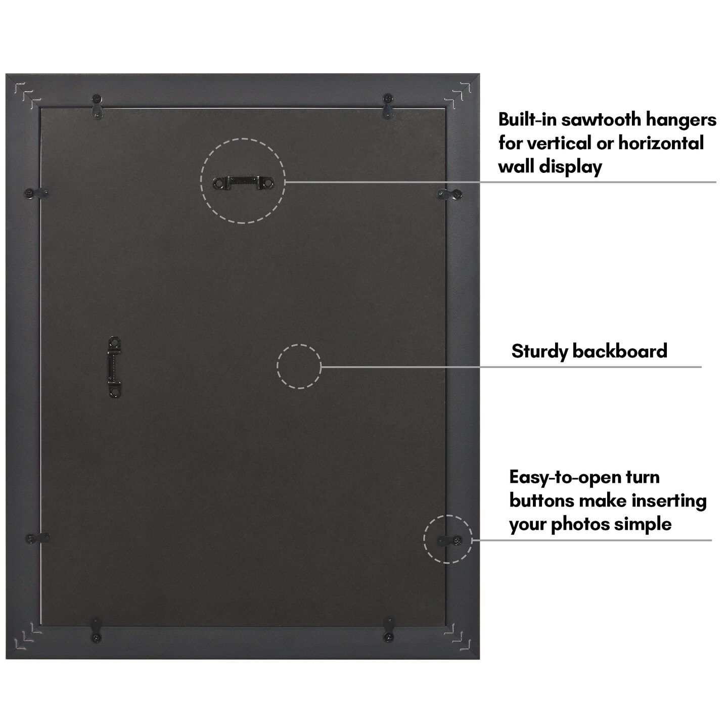 Americanflat 11x14 Picture Frame with Decorative Inner Mat Accent - Use as 8x10 with Mat or 11x14 without the Mat - Statement Frame with Shatter-Resistant Glass