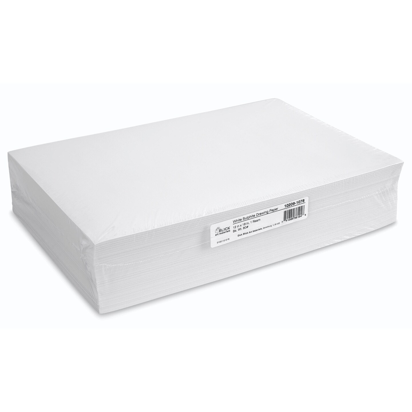 Blick Sulphite 80 lb Drawing Papers - 12" x 18", White, 500 Sheets, 80 lb