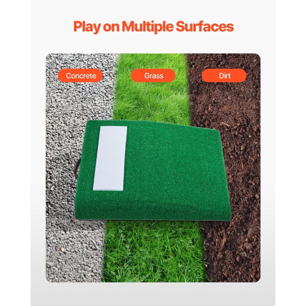 Baseball Pitcher's Mound 31 in, Portable Softball Training with Turf and Carry Handle