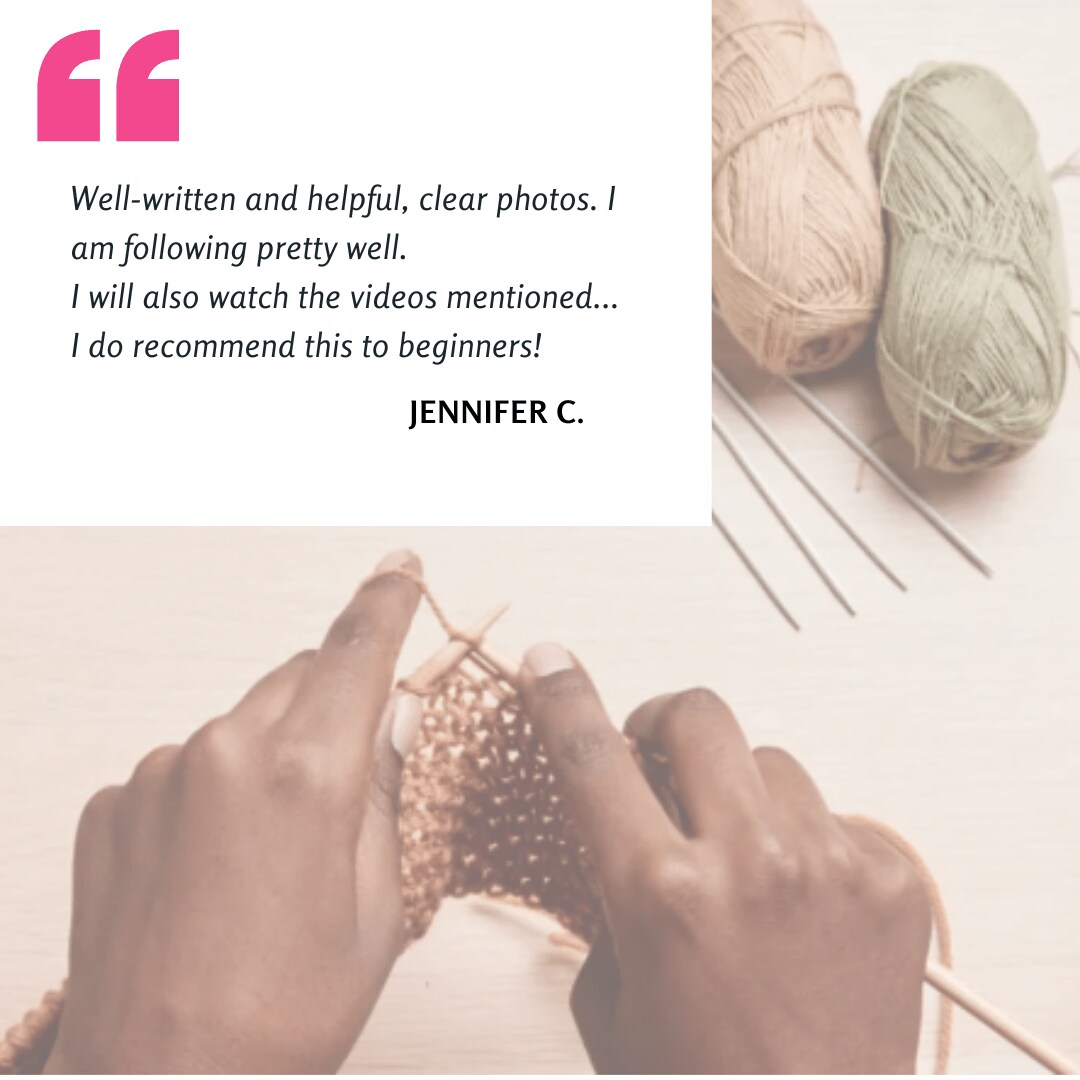 Learn to Knit Scarf Kit with Yarn, Needles & Step-by-Step Video Tutorials (Fresh Figs)