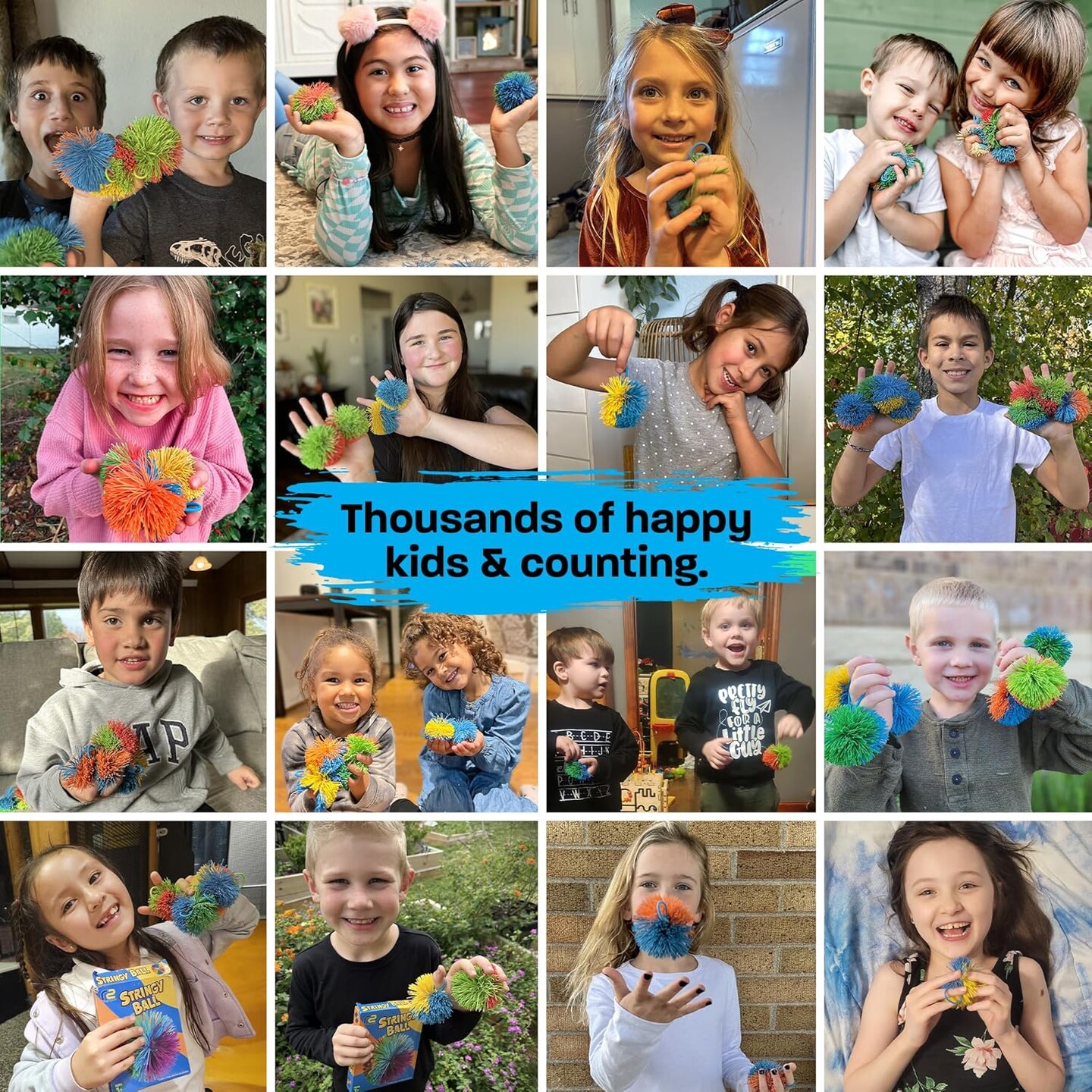 Stringy Balls & Sensory Toys for Kids 8 Pack - Gifts for Kids & Easter Basket Stuffers - 4 5 6 7 8 9 10 + Year Old Gift Ideas - Easter Gifts for Boys & Girls - Kooosh Balls Fidget Toys