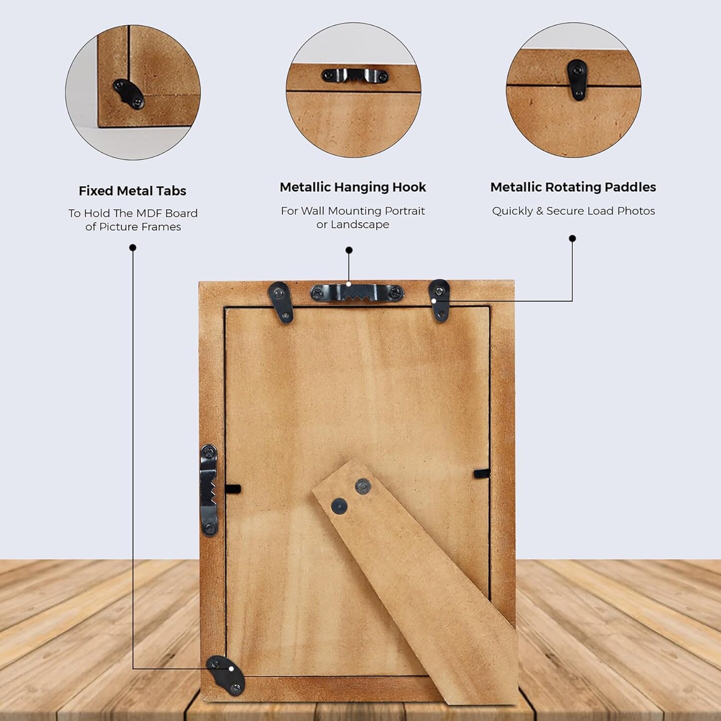 5x7 Picture Frames - Vintage Style Wall Hanging & Desk Decor – Farmhouse Photo Frames