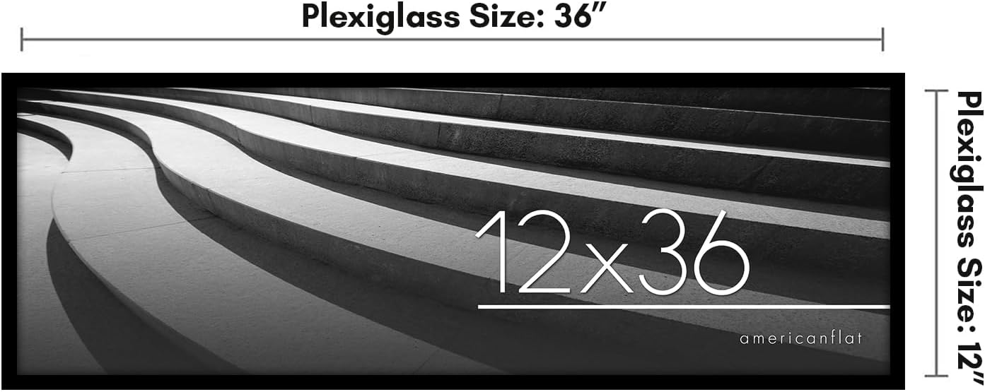 12x36 Picture Frame with Polished Plexiglass