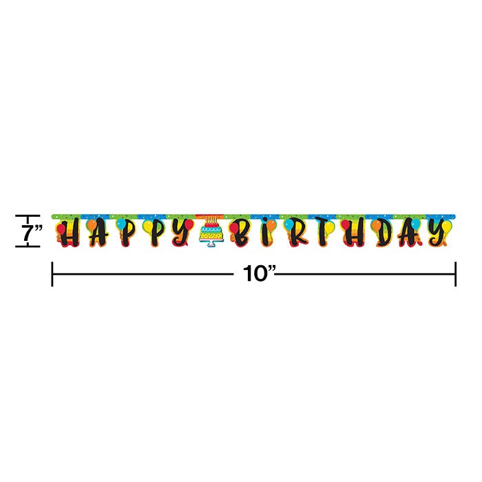 Bulk Pack of 2 Hoppin&#x27; Birthday Cake Jointed Banners Lg