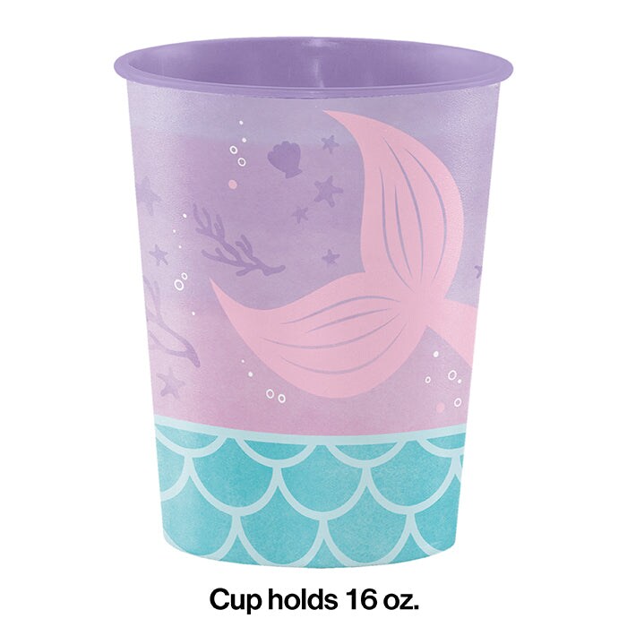 Mermaid Shine Plastic Keepsake Cup 16 Oz