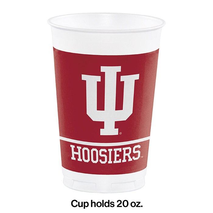 Indiana Hoosiers 20 Oz Plastic Cups (8/Pkg)