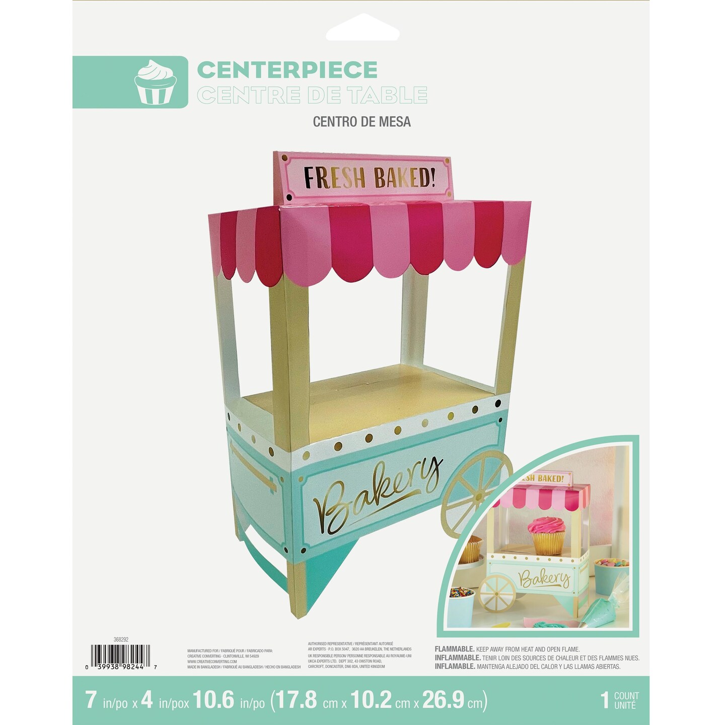 Bakery Sweets Foil Centerpiece 3D