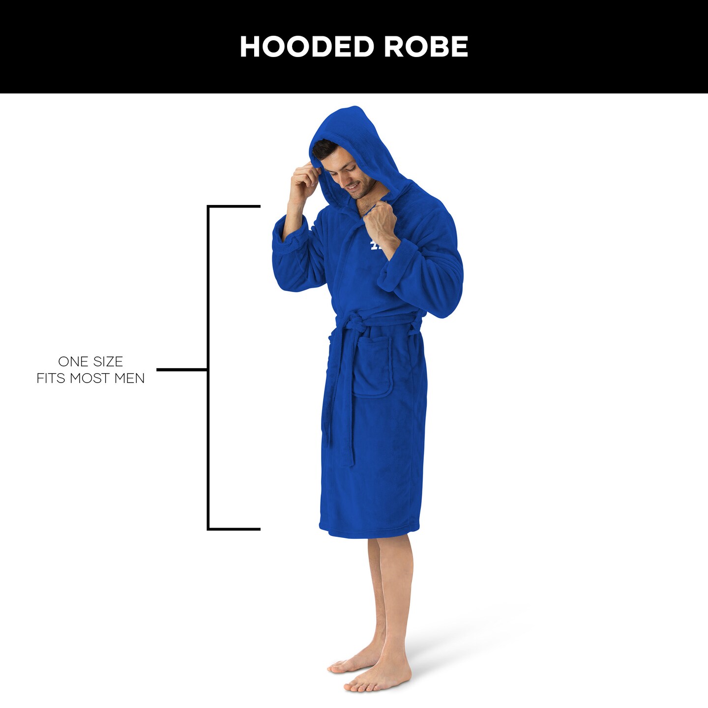Los Angeles Dodgers MLB Hooded Silk Touch Bath Robe 26×47 Inches