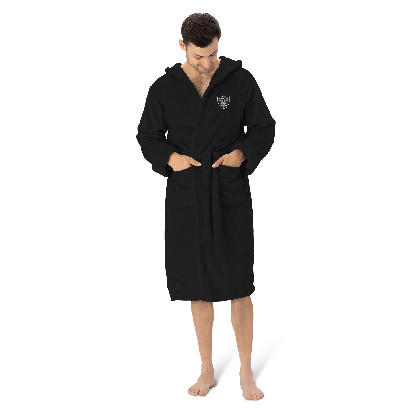 Las Vegas Raiders NFL Hooded Silk Touch Bath Robe 26×47 Inches