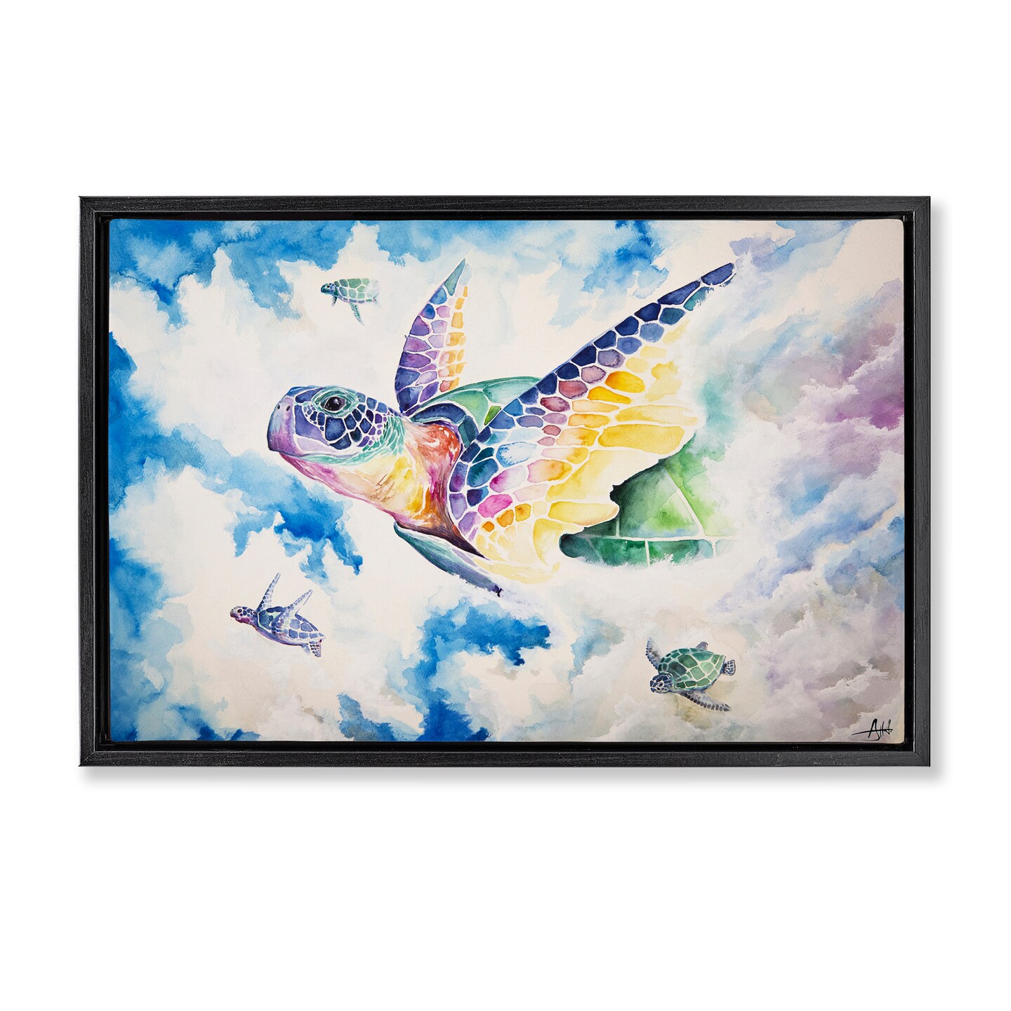 Stupell Industries Skyward Sea Turtles Floating Frame, design by Marc Allante