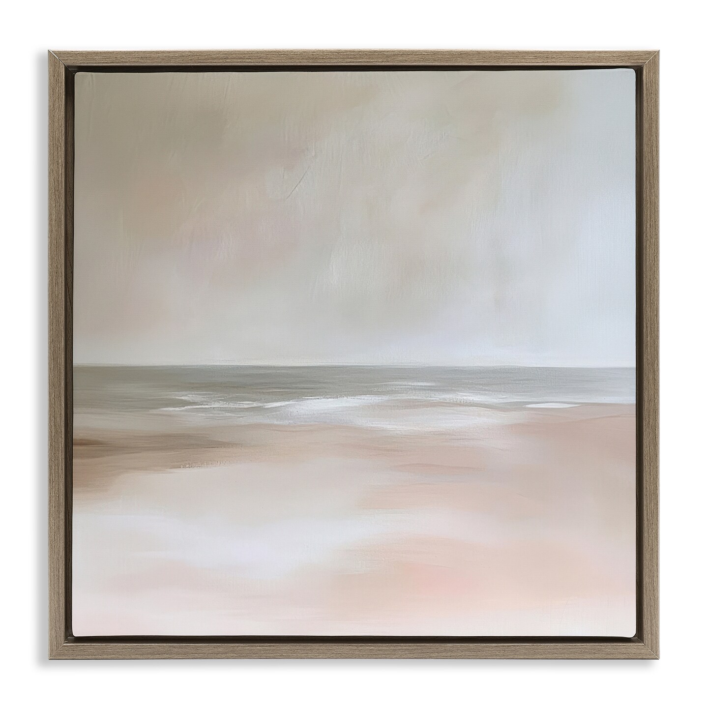 Stupell Industries Muted Landscape Soft Coast Floating Frame, design by Petal Prints Design