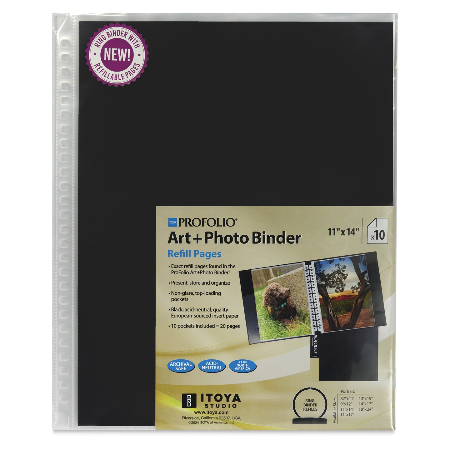 Itoya Superclear Refill Pages - 11" x 14", Pkg of 10