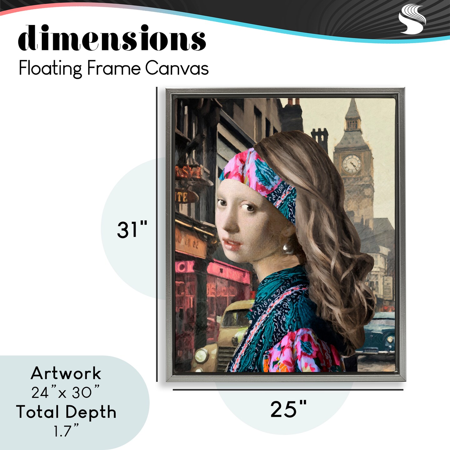 Stupell Industries Carnaby Street Remix Painting Floating Frame, design by Sasha