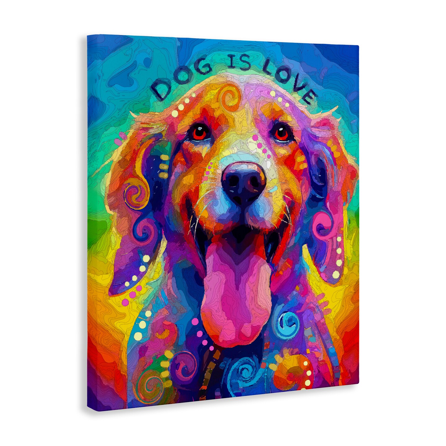 Stupell Industries Dog Is Love Swirled Pattern Canvas, design by Dean Russo- Evolution Collection