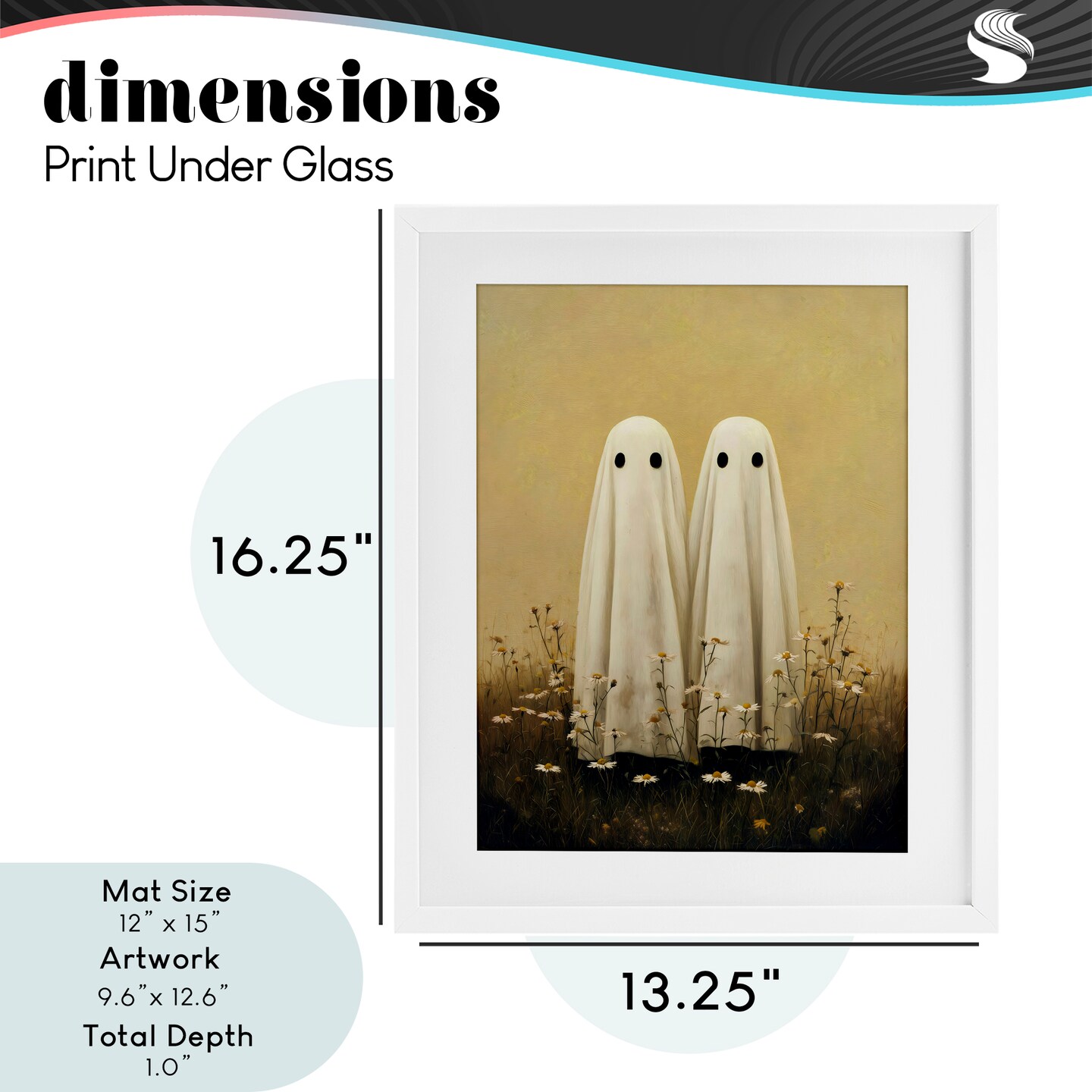 Stupell Industries Daisy Ghost Couple Framed Print Under Glass, design by Arlington Prints