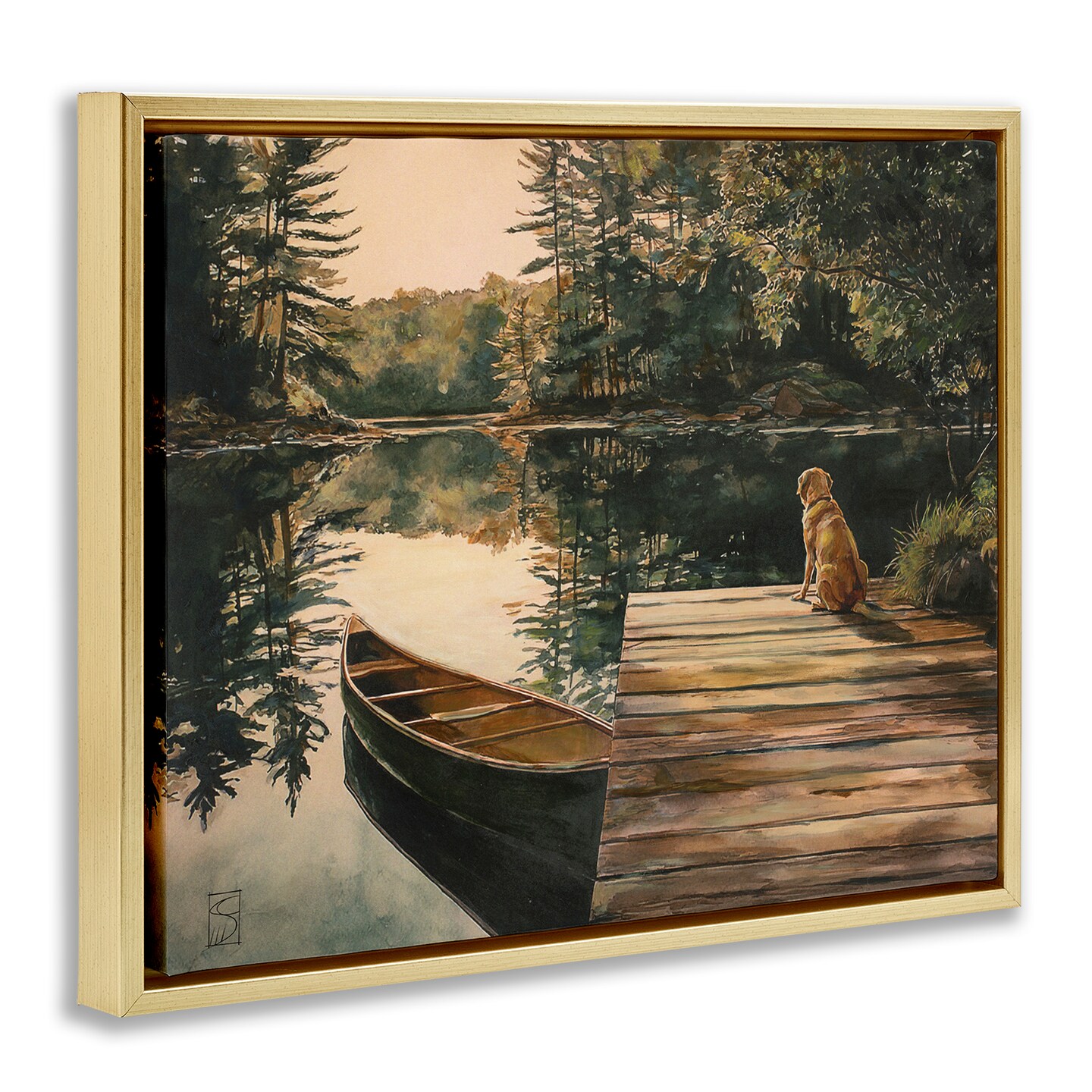 Stupell Industries Lake Life at Sunset Floating Frame, design by Sara Culpepper