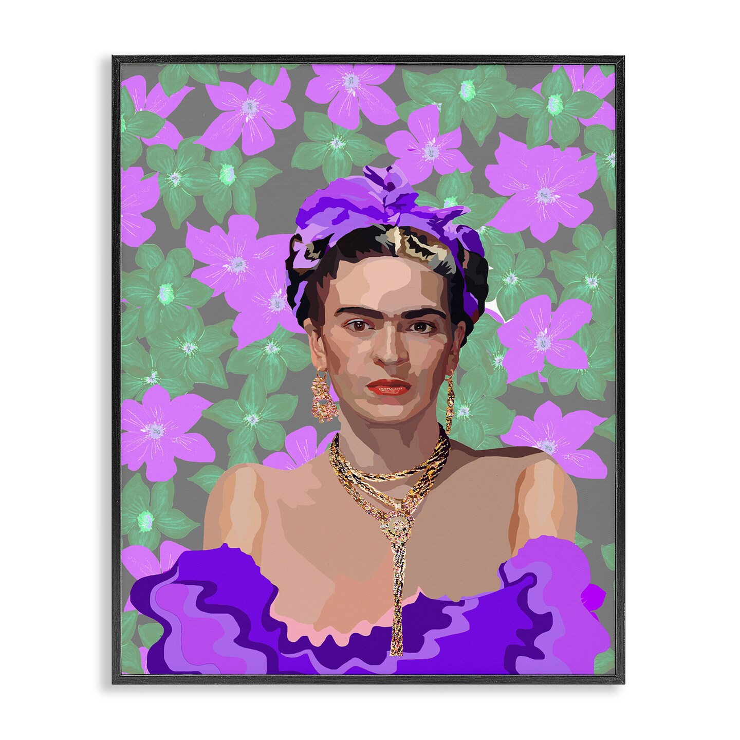 Stupell Industries Floral Reverie Frida Framed Giclee, design by Lynnda Rakos