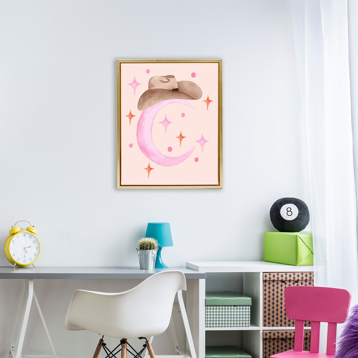 Stupell Industries Moon Cowgirl Hat Floating Frame, design by Nina Jacobs