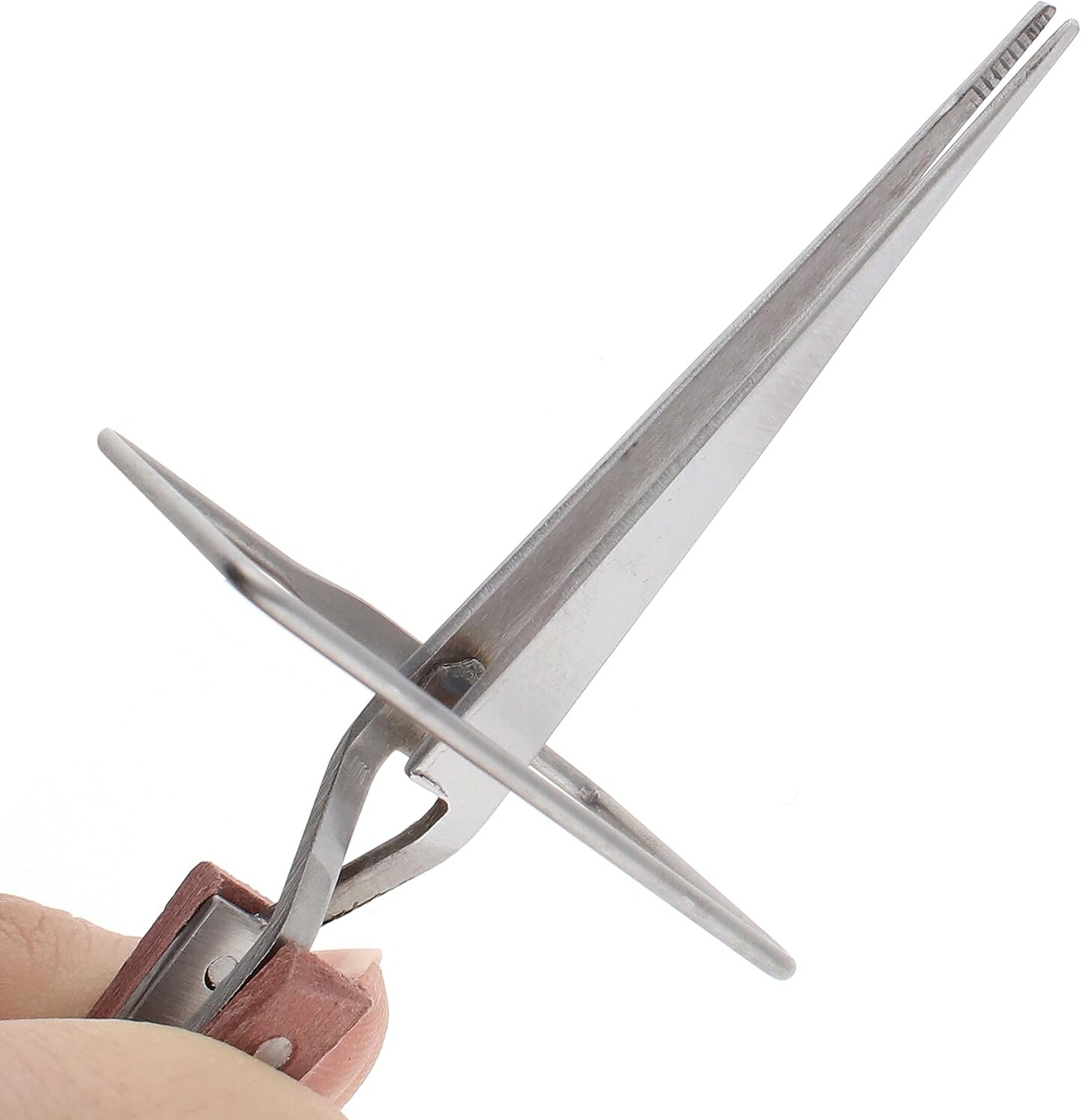 The Beadsmith Soldering Tweezers – 4-Sided Stand – 6.5 inches Long – Serrated Tip – Fiber Grip Handle – Precision Tool for Handling Stones During Soldering and Jewelry Making