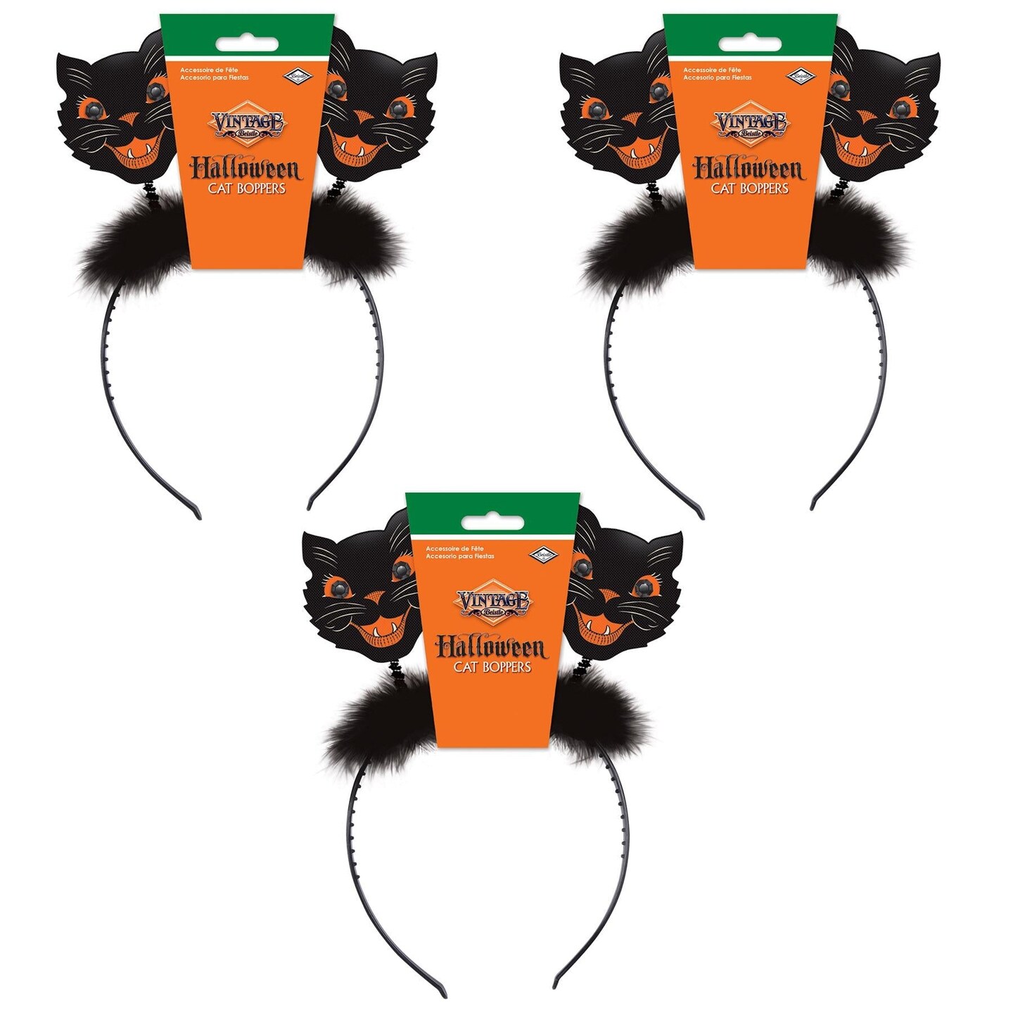 12 Pack Beistle Vintage Halloween Cat Boppers