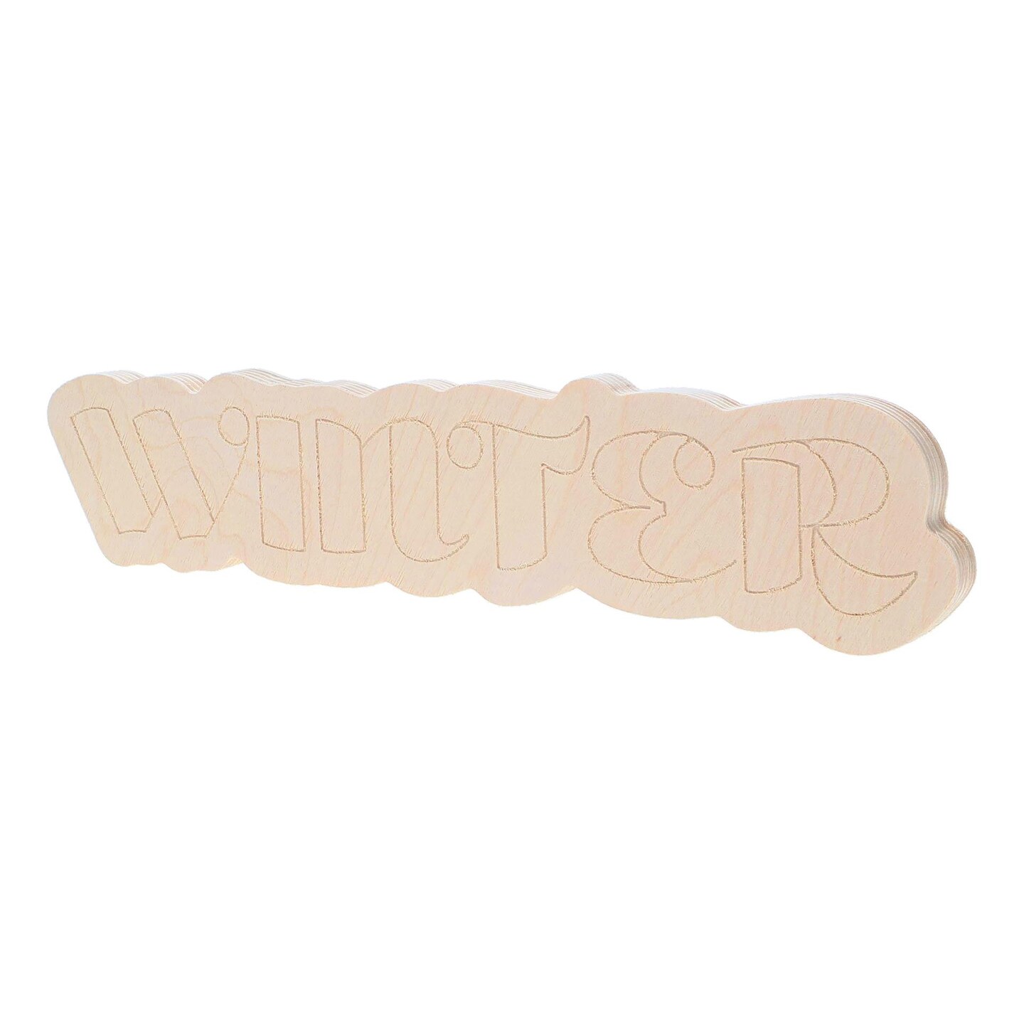Good Wood By Leisure Arts Shape Winter 11.25"X 2.5"X .5", Wooden Shapes, Wood Shapes, Wooden Shapes Wall Decor, Large Small Shapes For Crafts
