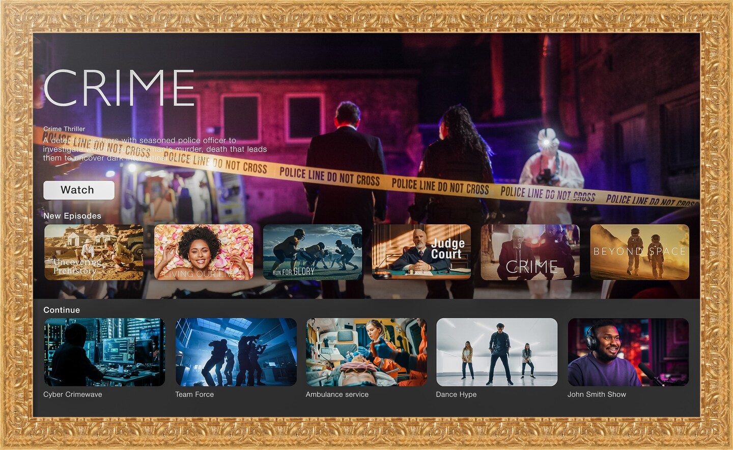 The Samsung Frame TV 65 inch TV Frame, Ornate Frame TV (Fits 2021-2025 Models)