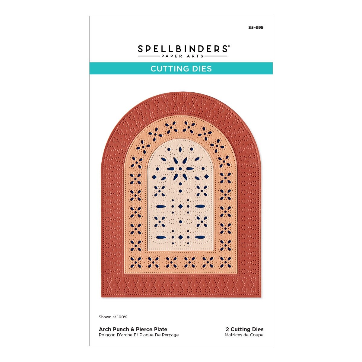 Spellbinder Punch & Pierce Plate-Regal Reflections, Arch Punch & Pierce