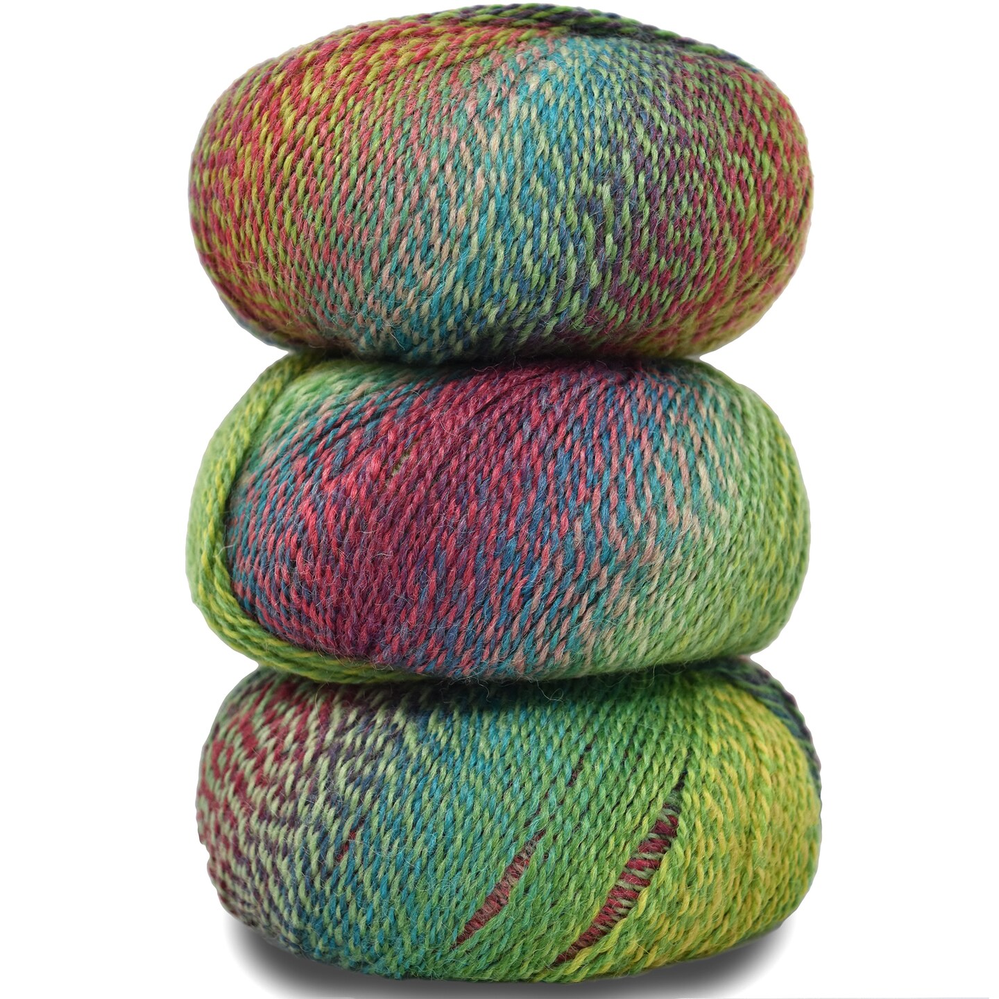 Double Helix by Living Dreams Yarn. Soft, Colorful Wool Yarn for Crochet, Knitting, Weaving. Self-Striping Sport Weight Yarn, 3 Pack, 150g