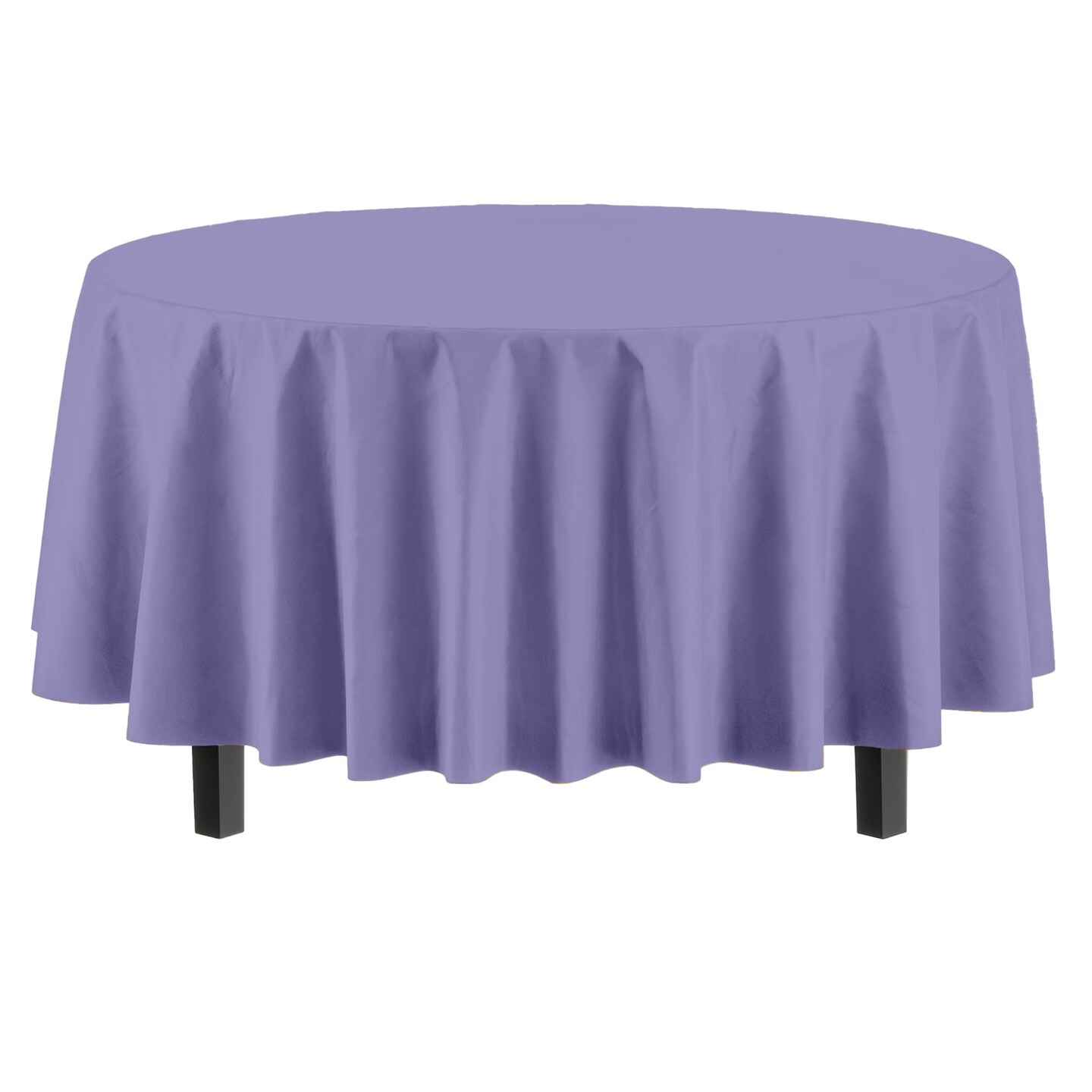 Exquisite Disposable Round Plastic Tablecloths – 12 Pack 84" Disposable Table Cloths – Indoor/Outdoor Party Tablecloth – Round Plastic Table Cover for Events & Party Supplies