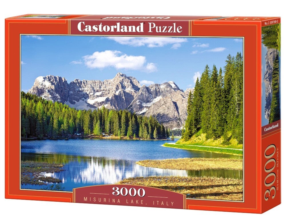 3000 Piece Jigsaw Puzzle, Misurina Lake, Italy, Mountain landscape, Italian Alps, Charming view, Adult Puzzle, Castorland C-300198-2