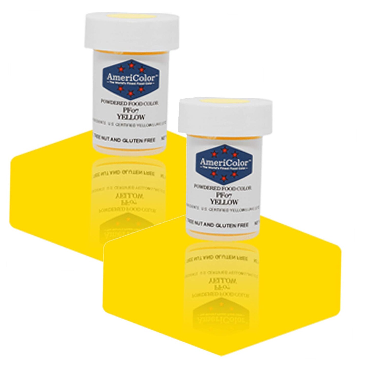 AmeriColor Yellow Powdered Food Color for Bright Lively Cake & Dessert Coloring