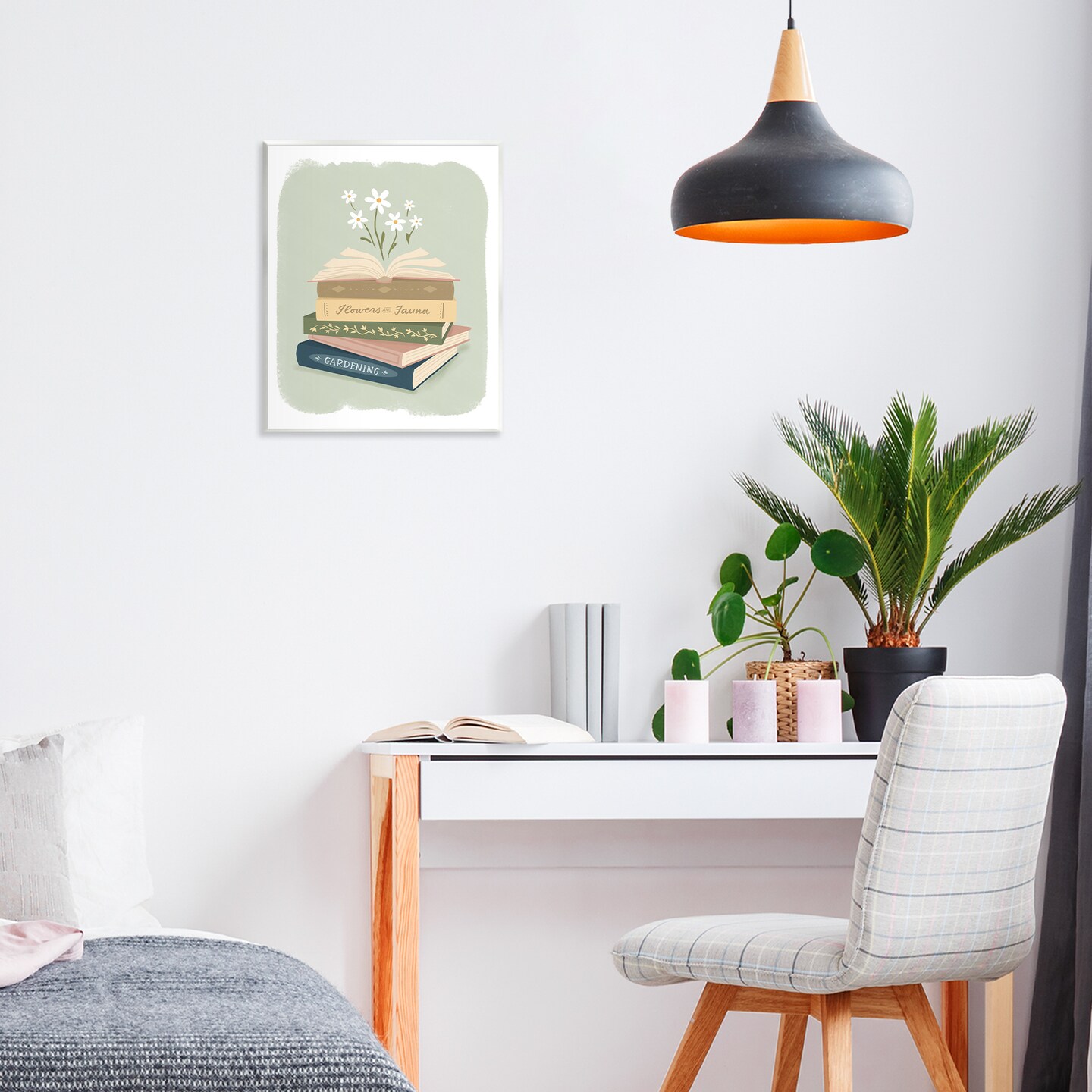 Stupell Industries Open Book Stack Gardening Theme Wall Plaque Art, design by Sandra Picco