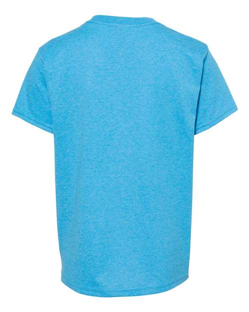 Youth Short Sleeve Heavy Cotton T-Shirt Breathable and Long Lasting